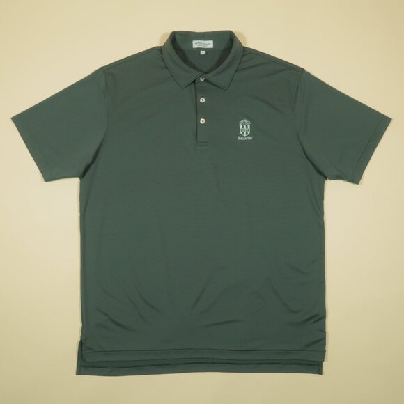 Peter Millar Bellerive Summer Comfort Polo Shirt Mens L Gray Striped Jersey - Picture 2 of 7